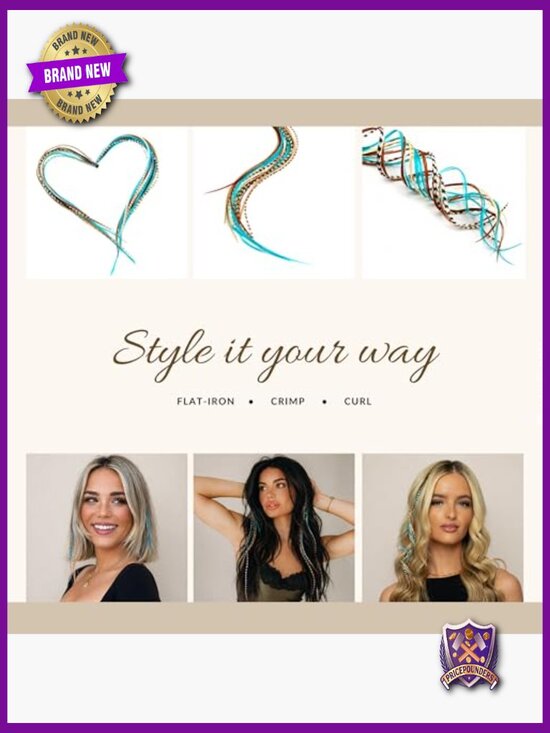 Salon-Quality Feather Hair Extensions with Micro Beads for Boho Style main image 6